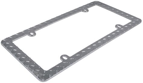 Diamond Plate License Plate Frame Chrome Cruiser License Plates And Frames Cr30830