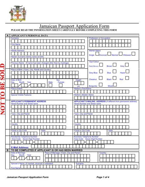 Printable Jamaican Birth Certificate Application Form - Printable Forms ...