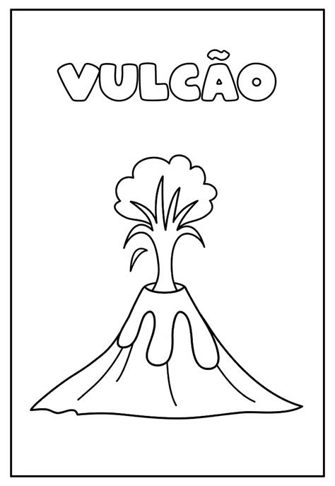 Desenhos De Vulc O Para Colorir Bora Colorir