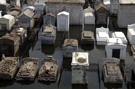 A New Orleans Cemetery Is Swamped Photograph by Everett