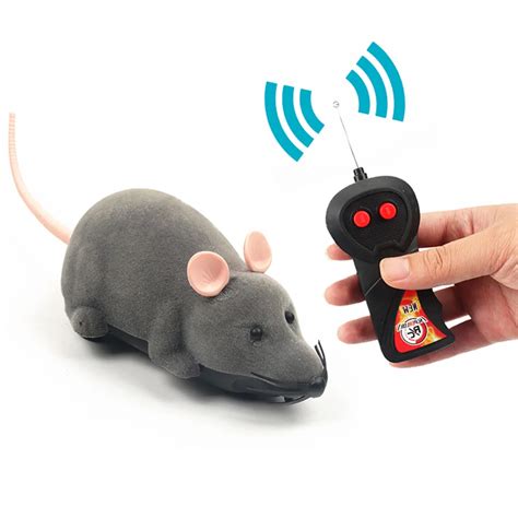 Fashion Simulation Plush Mouse With Remote Control Wireless Electronic ...