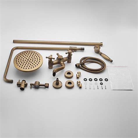 Shower Faucet Antique Antique Brass Shower System Ceramic Valve Bath