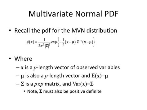 PPT The Multivariate Normal Distribution Part 2 PowerPoint