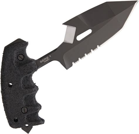 Extrema Ratio Sere 1 Push Dagger 475 Black Combo Tanto Single Edge