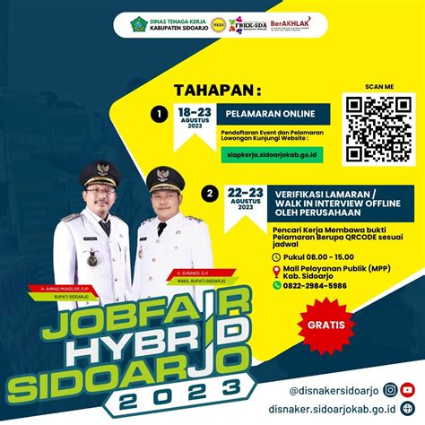 Job Fair Hybrid Sidoarjo 2023 18 23 Agt 2023 DISNAKER