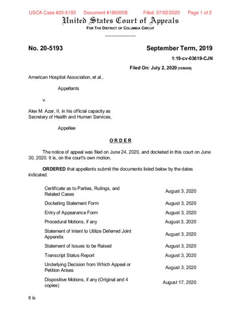 Fillable Online USCA Case 20 5193 Fax Email Print PdfFiller