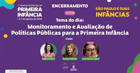 Encerramento Semana Municipal Da Primeira Inf Ncia Apresenta O Do