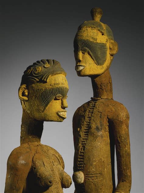 Igbo Tutelary Deity Male And Female Couple Nigeria Lot African Art