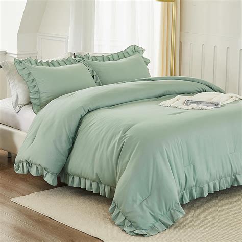 Amazon Andency Sage Green California King Comforter Set Pieces