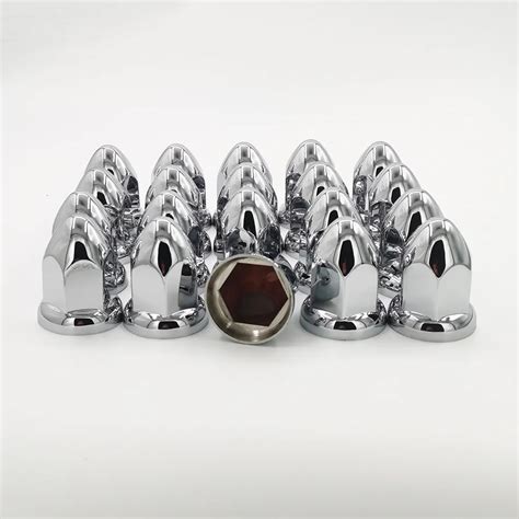 20PCS 38mm Chrome Lug Nut Covers Push On ABS Chrome Plastic Push On