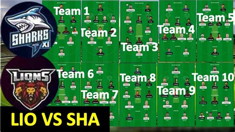 LIO Vs SHA Dream11 Team LIO Vs SHA Dream11 Team Prediction LIO Vs