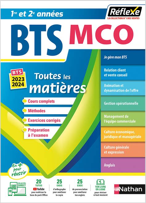 Toutes Les Mati Res Bts Mco R Flexe Examens Ditions