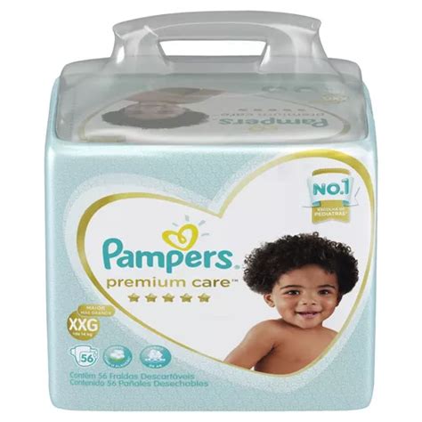 Pañales Pampers Recém Nascido Premium Care Sin Género Xxg X 56 Unidades