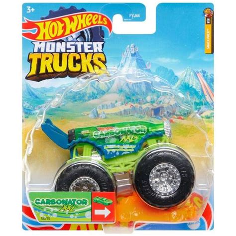 Carrinho Hot Wheels Monster Truck Carbonator XXL FYJ Mattel Carrinho De Brinquedo