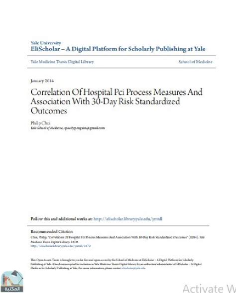 Correlation Of Hospital Pci Process Measures And