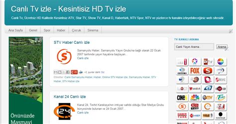 Kesintisiz Tv Canlı Tv Izle Hd Tv Izle