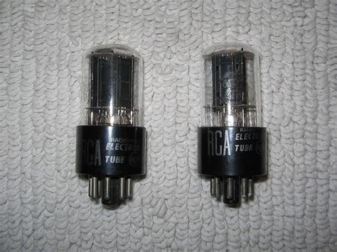 Matched Pair RCA 6SN7GTB Black Plate Tubes 1958 NOS Reverb