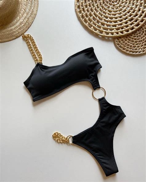 Cut Out One Shoulder Bikini Swimsuit Black Swimsuit Outfit Artofit