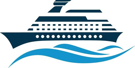 Cruise Ship on Waves Logo Template Vector Illustration, Cruise boat ...