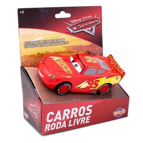 Carrinho Carros Disney McQueen Rust Eze Basico 13cm Toyng Papelaria