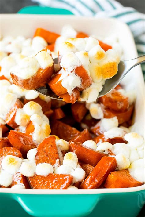 Candied Yams With Marshmallows And Pecans