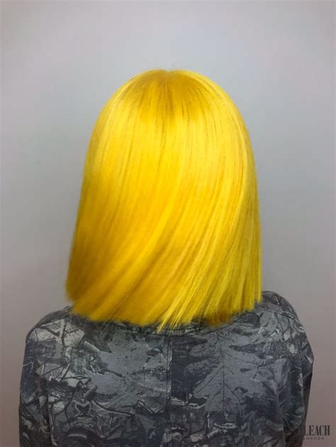 Fresh Lemon Bob Yellow Blonde Hair Yellow Hair Color Yellow Blonde