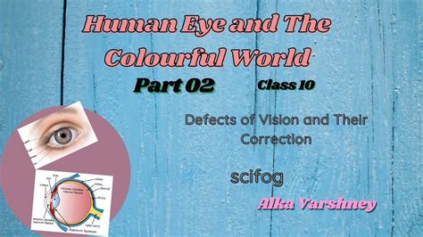 Human Eye Part 02 Class 10 Defects Of Vision And Their Correction Eye Parts Human Eye 10