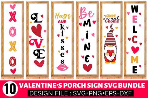 Valentine S Day Porch Sign Svg Bundle Graphic By Craftsvg Creative