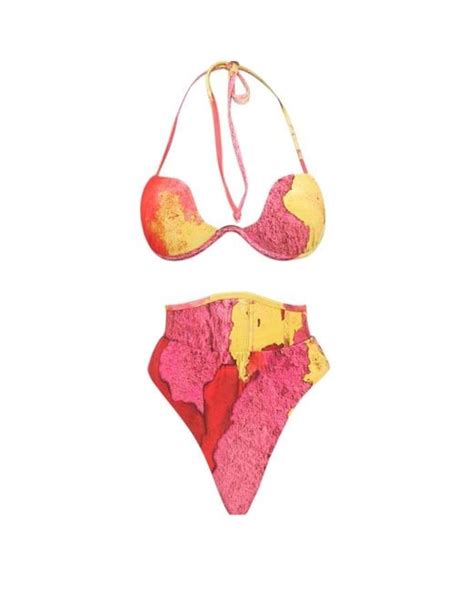 Andrea Iyamah Gura Corset Waist Bikini Bottom In Pink Lyst