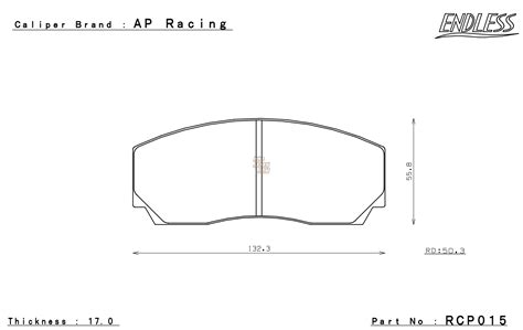 Endless Brake Pads Set Circuit Compound CC38 ME22 AP Racing Alcon