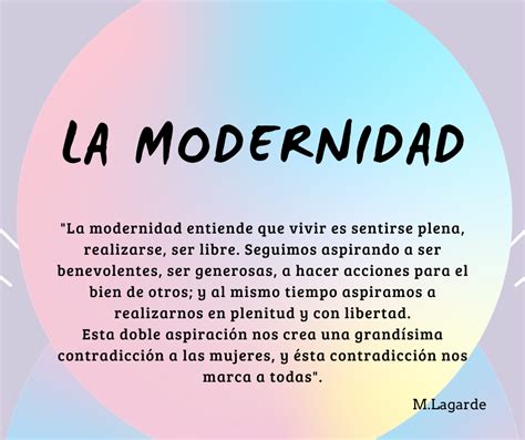 La Modernidad Diana L Pez Psic Loga