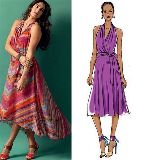 Butterick Sewing Pattern Misses Wrap Dress With Plus Size Full Figure