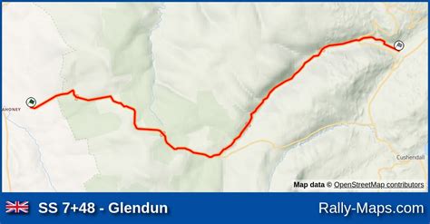 SS 7 48 Glendun Stage Map Circuit Of Ireland Rally 1986 Rally