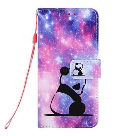 Panda Baby Matte Leather Wallet Phone Case For Samsung Galaxy S Plus