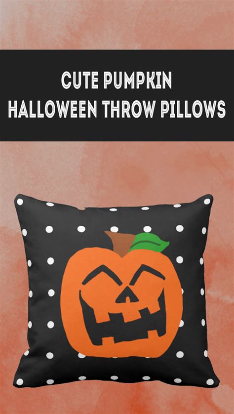 Cute Pumpkin Halloween Throw Pillows