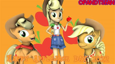 Sfm Mlp Happy Applejack Day 2022 By Opandtsfan On Deviantart