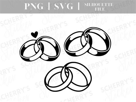 Ehe Ringe Plotterdatei Png Svg Silhouette Cricut Clipart Etsy