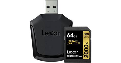 Lexar Media SDXC Professional UHS II U3 300MB S 64GB 2000x Se