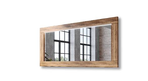 Miroir Led Mural Avec Cadre Bois Massif Rectangulaire L Artforma