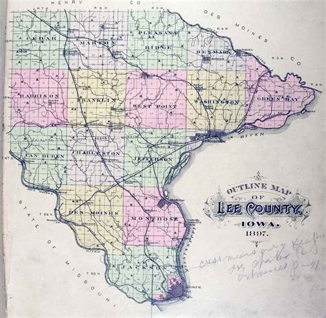 Lee County Iowa Map Candie Virginia