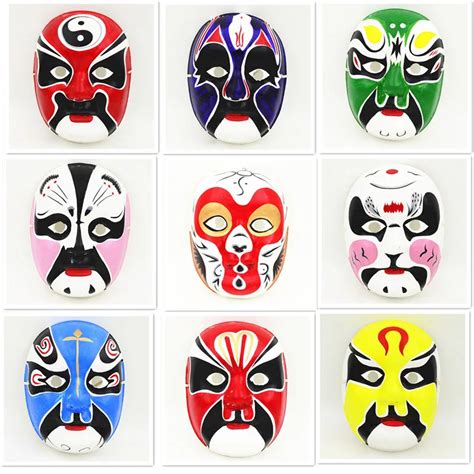 30pcs Ethnic Beijing Opera Party Mask Masquerade Masks Mens Decorating Full Face Paper Pulp