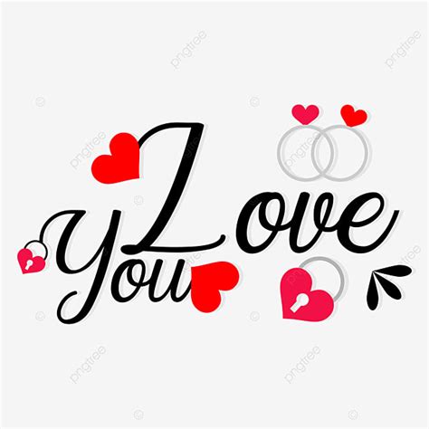 We Love You Clipart Png Images Love You Vector Typography In Black