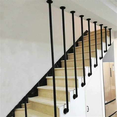 Amazon Wrought Iron L Shaped Tube Stair Handrail Black Galvanized