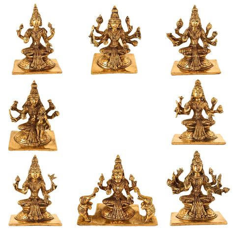 Buy Kartique Brass Goddess Ashtalakshmi Statue Ashta Lakshmi Set Of 8