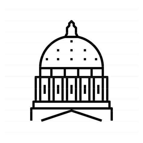 Harrisburg – Pennsylvania State Capitol (outline) - Landicons