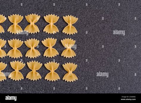 Farfalle Or Bow Tie Pasta Pasta Background Copy Space Template