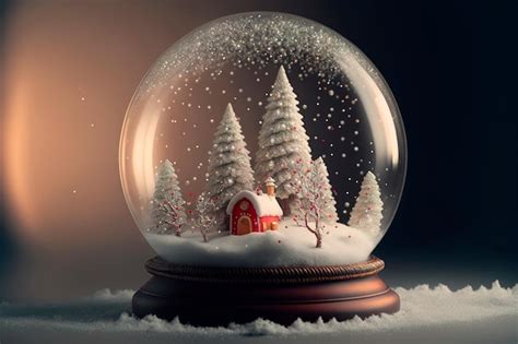 Premium Photo Glass Snow Globe Christmas Decorative DesignGlass Ball