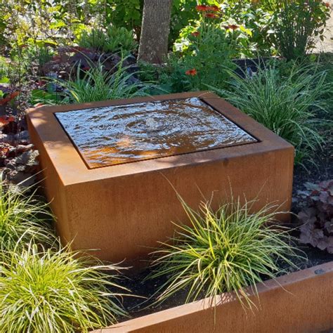 Corten Steel Adezz Water Table Corten Steel Garden Water Fountains