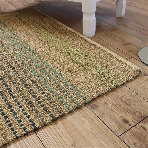 Buy Jute Seagrass Rug Blue Colour Flooring Land Of Rugs Seagrass