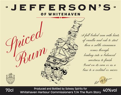 Jefferson S Spiced Rum Cl The Rum Story Shop